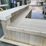 Unfinished Aventura 2 level L shape Large Sales Counter with ADA drop 3 Unfinished Aventura 2 level L shape Large Sales Counter with ADA drop, checkout counter, industrial counter