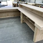 Unfinished Aventura 2 level L shape Large Sales Counter with ADA drop 6 Unfinished Aventura 2 level L shape Large Sales Counter with ADA drop, checkout counter, industrial counter