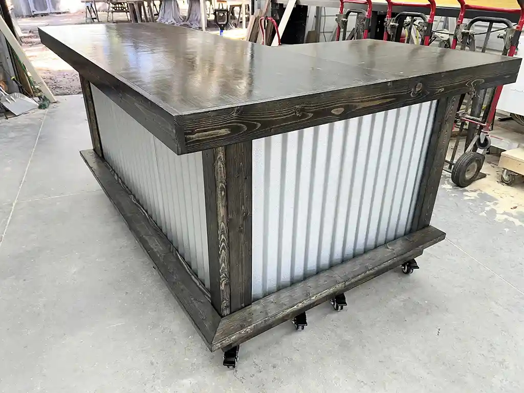 Ebony Metal Original L Shape Small Indoor Home Bar 3 Ebony Metal Original L Shape Small Indoor Home Bar