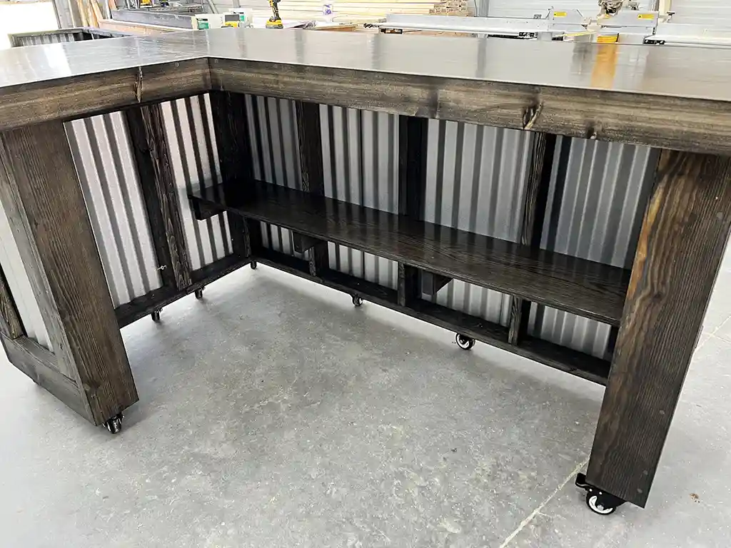Ebony Metal Original L Shape Small Indoor Home Bar 5 Ebony Metal Original L Shape Small Indoor Home Bar