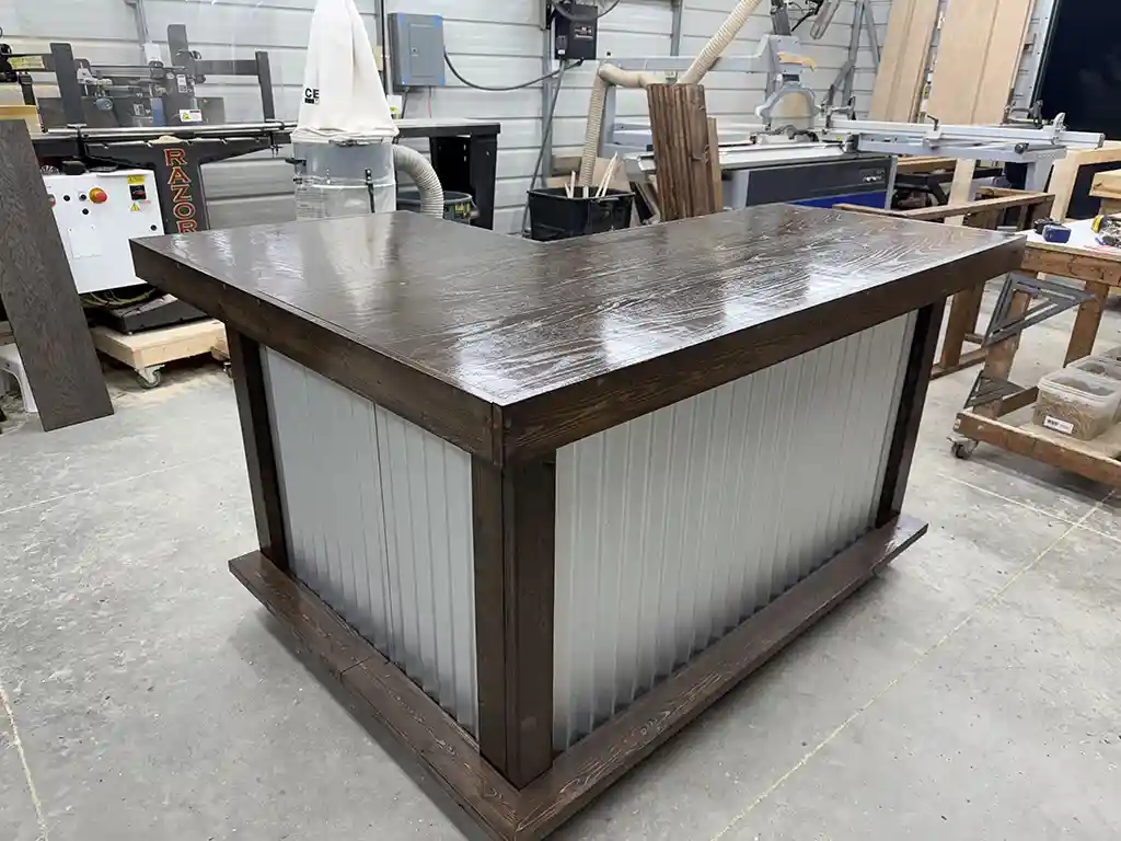 Espresso Metal Original L Shape Small Indoor Home Bar 2 Espresso Metal Original L Shape Small Indoor Home Bar