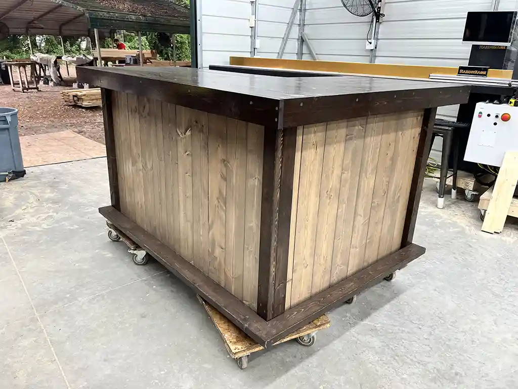 Deluxe Original L Shape Covered Patio Home Bar Mushroom Espresso colors 1 Deluxe Original L Shape Covered Patio Home Bar Mushroom Espresso colors 1