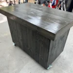 Plank Top Bar Cart – Solid wood mobile cart 934 2 Plank Top Bar Cart - Solid wood mobile cart 934 2