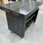 Plank Top Bar Cart – Solid wood mobile cart 934 3 Plank Top Bar Cart - Solid wood mobile cart 934 3
