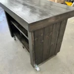 Plank Top Bar Cart – Solid wood mobile cart 934 5 Plank Top Bar Cart - Solid wood mobile cart 934 5