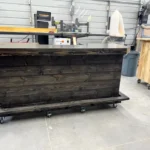 Plank Top U Bar Horizontal Finished- Solid wood bar Ebony 3 Plank Top U Bar Horizontal Finished- Solid wood bar Ebony 3