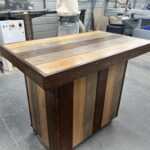 img_5923 Plank Top Bar Cart - Solid wood mobile cart