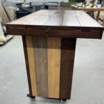 img_5924 Plank Top Bar Cart - Solid wood mobile cart