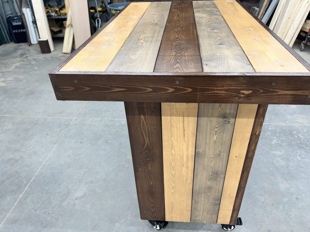 img_5929 Plank Top Bar Cart - Solid wood mobile cart