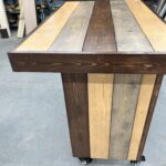 img_5929 Plank Top Bar Cart - Solid wood mobile cart