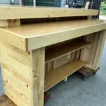 Buffet Horizontal Wide Top Smooth Top Finished - Solid wood 2 level home bar 6 Buffet Horizontal Wide Top Smooth Top Finished - Solid wood 2 level home bar 6