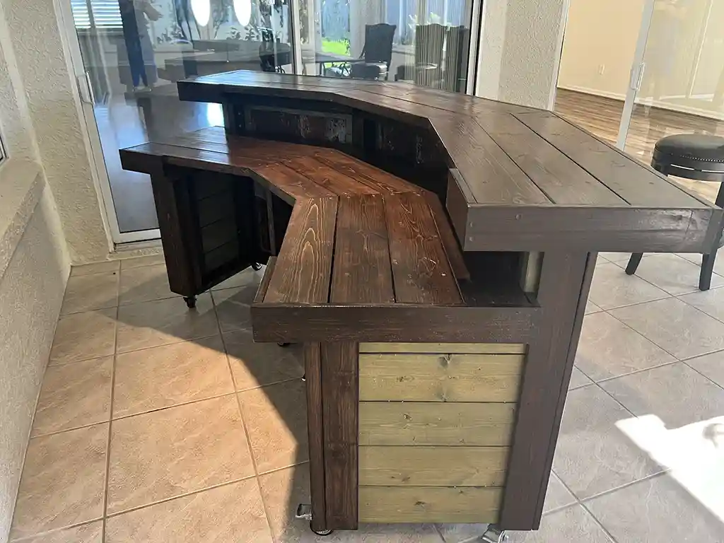 Not Too Shabby Finished with casters Moss Espresso colors 5 Not Too Shabby Finished with casters Moss Espresso colors