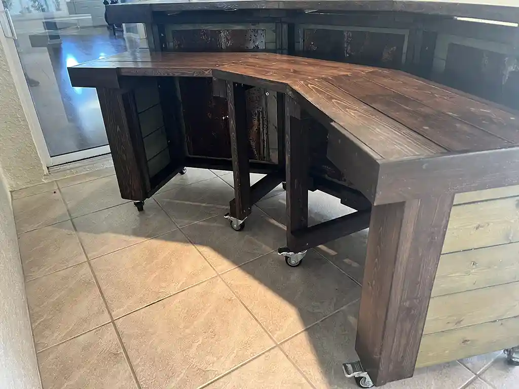 Not Too Shabby Finished with casters Moss Espresso colors 6 Not Too Shabby Finished with casters Moss Espresso colors