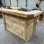 Thomas Buffet L-shape Wood - Modern rustic 2-level outdoor bar 1 Thomas Buffet L-shape Wood - Modern rustic 2-level outdoor bar 1