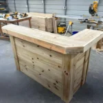 Thomas Buffet L-shape Wood - Modern rustic 2-level outdoor bar 2 Thomas Buffet L-shape Wood - Modern rustic 2-level outdoor bar 2