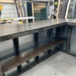 steel bar, metal bar, home bar, indoor bar, industrial bar, man cave bar, basement bar