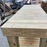 Outdoor mobile buffet table 4 Blackstone table, pizza oven table, rustic table, real wood table,