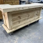 6-foot Thomas U Shape Wood Outdoor Home Bar 1 Thomas U Shape Wood Outdoor Home Bar, rustic bar, industrial bar, outdoor bar