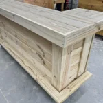 6-foot Thomas U Shape Wood Outdoor Home Bar 3 Thomas U Shape Wood Outdoor Home Bar, rustic bar, industrial bar, outdoor bar