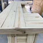 6-foot Thomas U Shape Wood Outdoor Home Bar 4 Thomas U Shape Wood Outdoor Home Bar, rustic bar, industrial bar, outdoor bar