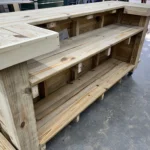 6-foot Thomas U Shape Wood Outdoor Home Bar 5 Thomas U Shape Wood Outdoor Home Bar, rustic bar, industrial bar, outdoor bar
