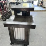 Ebony Valrico Metal Sales Counter - with drop 3 Ebony Valrico Metal Sales Counter - with drop, retail counter, industrial metal counter. checkout counter