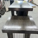 Ebony Valrico Metal Sales Counter - with drop 4 Ebony Valrico Metal Sales Counter - with drop, retail counter, industrial metal counter. checkout counter