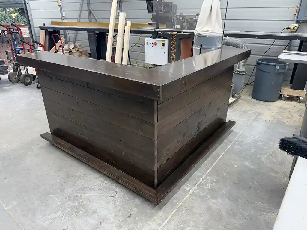 Collin L Shape Medium Home bar Espresso color