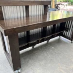 Espresso Lavonne Metal Sales Counter - with Privacy Tower ADA drop 3 Espresso Lavonne Metal Sales Counter - with Privacy Tower ADA drop, retail counter, pos drop, checkout counter