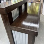 Espresso Lavonne Metal Sales Counter - with Privacy Tower ADA drop 4 Espresso Lavonne Metal Sales Counter - with Privacy Tower ADA drop, retail counter, pos drop, checkout counter
