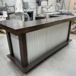 Espresso Metal Thomas U Shape Finished Patio Home Bar - Indoor Bar 2 Espresso Metal Thomas U Shape Finished Patio Home Bar - Indoor Bar, home bar, rustic home bar, garage bar, man cave bar, basement bar, industrial bar