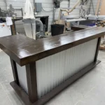 Espresso Metal Thomas U Shape Finished Patio Home Bar - Indoor Bar 3 Espresso Metal Thomas U Shape Finished Patio Home Bar - Indoor Bar, home bar, rustic home bar, garage bar, man cave bar, basement bar, industrial bar