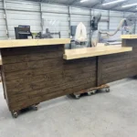 Espresso Natural Poly Twin Peaks Large Sales Counter – with ADA drop 1 Espresso Natural Poly Twin Peaks Large Sales Counter - with ADA drop, large retail counter, large industrial counter, large checkout counter