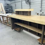 Espresso Natural Poly Twin Peaks Large Sales Counter – with ADA drop 5 Espresso Natural Poly Twin Peaks Large Sales Counter - with ADA drop, large retail counter, large industrial counter, large checkout counter