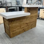 Golden White Lavonne Sales Counter - with Privacy Tower ADA drop 1 Golden White Lavonne Sales Counter - with Privacy Tower ADA drop, retail counter, pos drop, checkout counter