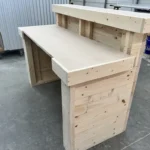 Hello Shabby Reception Desk - Unfinished 2 level 4 Hello Shabby Reception Desk - 2 level, salon desk, front desk, 2 level desk