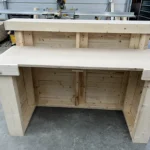 Hello Shabby Reception Desk - Unfinished 2 level 5 Hello Shabby Reception Desk - 2 level, salon desk, front desk, 2 level desk