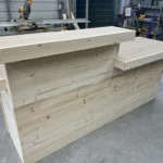 Lavonne Sales Counter - Unfinished with Privacy Tower ADA drop 1 Lavonne Sales Counter - Unfinished with Privacy Tower ADA drop, retail counter, pos drop, checkout counter