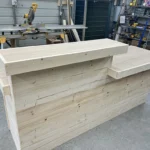 Lavonne Sales Counter - Unfinished with Privacy Tower ADA drop 2 Lavonne Sales Counter - Unfinished with Privacy Tower ADA drop, retail counter, pos drop, checkout counter