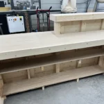 Lavonne Sales Counter - Unfinished with Privacy Tower ADA drop 6 Lavonne Sales Counter - Unfinished with Privacy Tower ADA drop, retail counter, pos drop, checkout counter