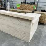 Left Hello Shabby L Reception Desk - Unfinished 2 level L shape 3 copy Hello Shabby L Reception Desk - 2 level l shape, front desk ada accessible