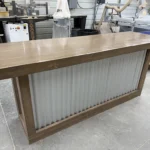 Mushroom Vail Metal Sales Counter 6 Mushroom Vail Metal Sales Counter, industrial counter, corrugated metal, checkout counter, retail counter