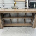 Mushroom Vail Metal Sales Counter1 Mushroom Vail Metal Sales Counter, industrial counter, corrugated metal, checkout counter, retail counter