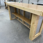 Natural Poly Vail Metal Sales Counter 5 Natural Poly Vail Metal Sales Counter, industrial counter, corrugated metal, checkout counter, retail counter