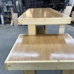 Natural Poly Valrico Metal Sales Counter - with drop 4 Natural Poly Valrico Metal Sales Counter - with drop, retail counter, industrial metal counter. checkout counter