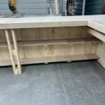 Providence Large Sales Counter - Unfinished L Shape with ADA drop 6 Providence Large Sales Counter - Unfinished L Shape with ADA drop, large checkout counter, pos drop, large retail counter
