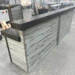 Stormwash Ebony Hello Shabby Large Reception Desk - 2 level 3 Stormwash Ebony Hello Shabby Large Reception Desk - 2 level, front desk, large 2 level desk