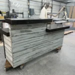 Stormwash Ebony Lavonne Sales Counter - with Privacy Tower ADA drop 1 Golden White Lavonne Sales Counter - with Privacy Tower ADA drop, retail counter, pos drop, checkout counter