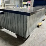 Stormwash Ebony Providence Large Sales Counter - L Shape with ADA drop 1 Stormwash Ebony Providence Large Sales Counter - L Shape with ADA drop, large checkout counter, pos drop, large retail counter