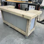 Thomas U Metal Outdoor Bar 1 Thomas U Metal Outdoor Bar - Corrugated Metal Bar, home bar, rustic home bar, garage bar, man cave bar, basement bar, industrial bar